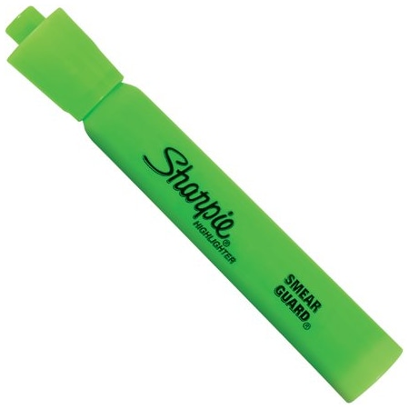 Bsc Preferred Fluorescent Green Sharpie Accent Highlighters, 12PK BUY00038875